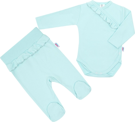 Ensemble bébé 2 pièces New Baby Stripes, bleu glace, 86