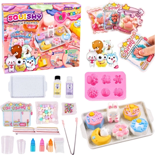 Creative DIY kit for making squishy figures – bunnies & desserts