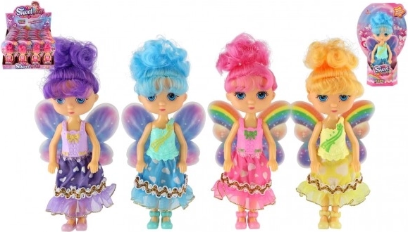 Fairy doll with wings 15 cm, assorted colors