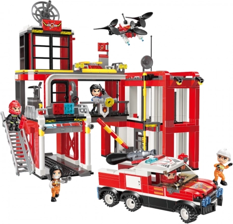 Qman MineCity Fire Station Headquarters – building set for kids