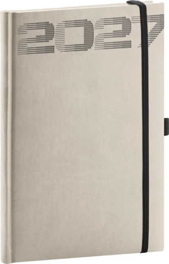 Notique weekagenda Aprint Top 2027 lichtgrijs 15 × 21 cm