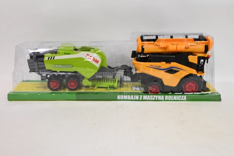 Set de jouets : moissonneuse-batteuse avec machine agricole