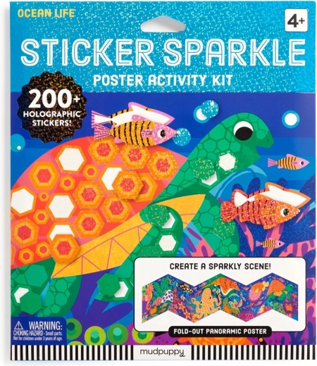Mudpuppy Glitter Stickers with Ocean Life Theme