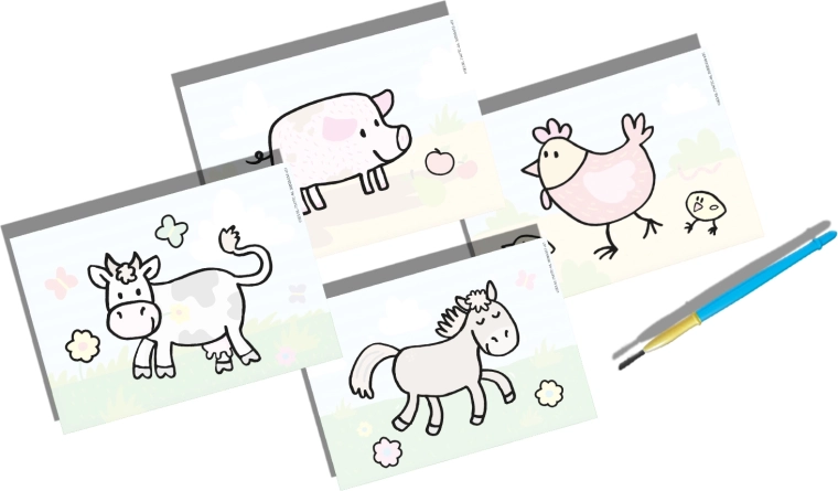 Boerderijdieren om te leren en te spelen