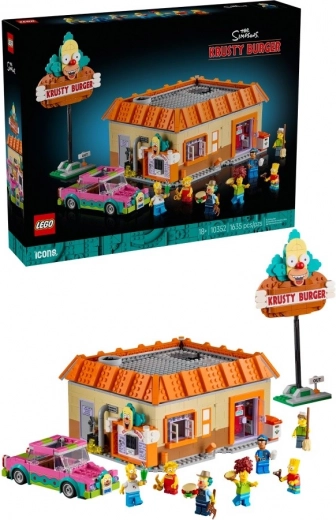 icons 10352 the simpsons: krusty burger bouwset voor volwassenen