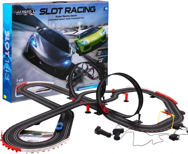 Children's Race Track 10 Meters 6+ with Lights and Two Cars 1:43