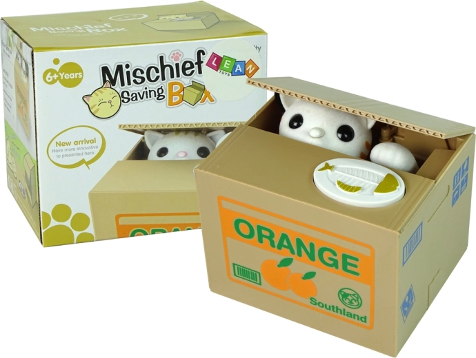 Gelddoos Kat leert sparen Oranje