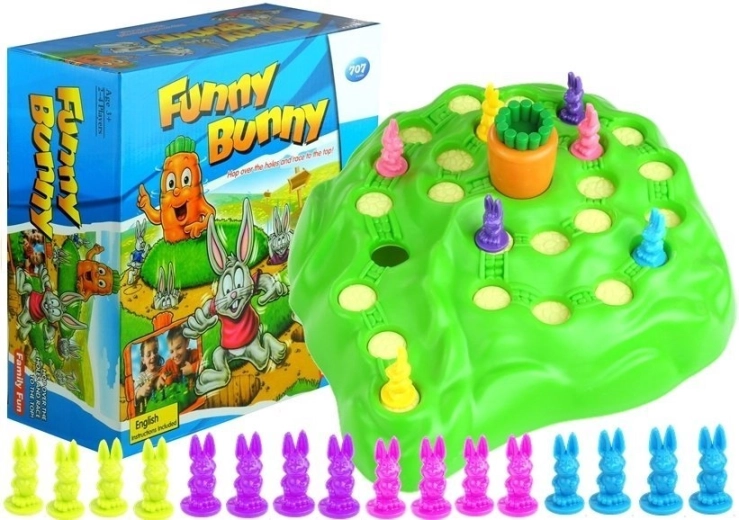 Family Game Funny Bunnies Race for Carrots