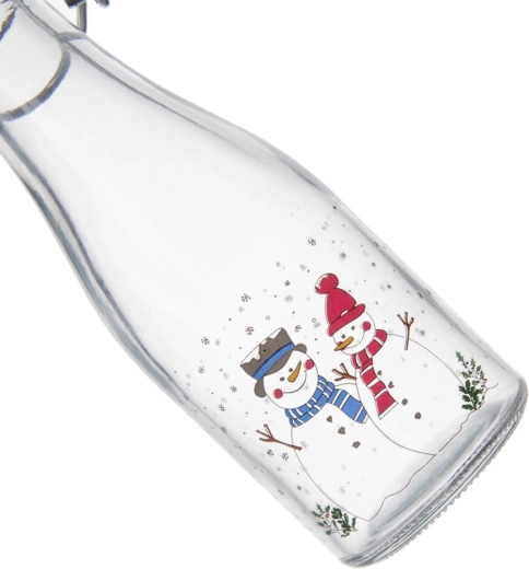 Winter snowman decor for festive serving