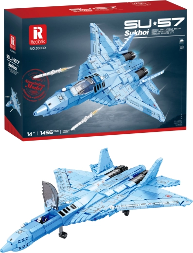 Maquette du chasseur Su-57 en camouflage bleu (1456 pièces)