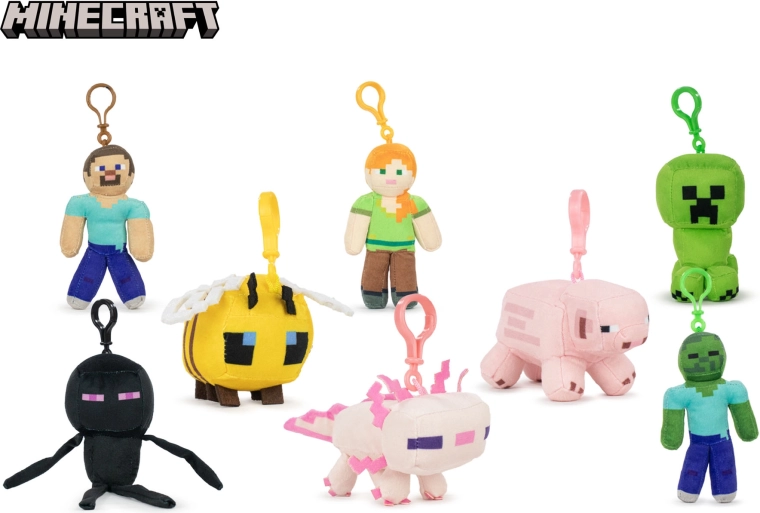 Minecraft pluchen sleutelhanger 12 cm