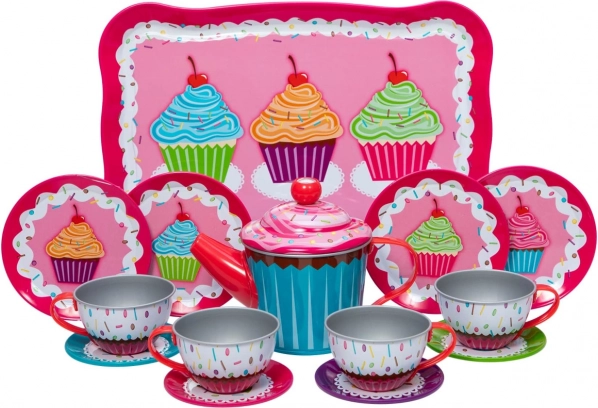 Ensemble de thé pour enfants avec motif de muffin