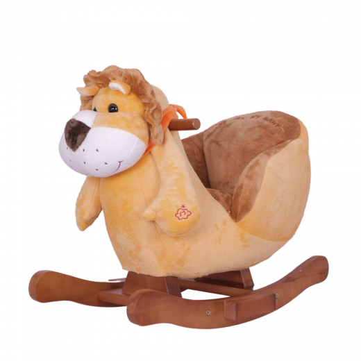 Lion à bascule avec foulard orange pour enfants