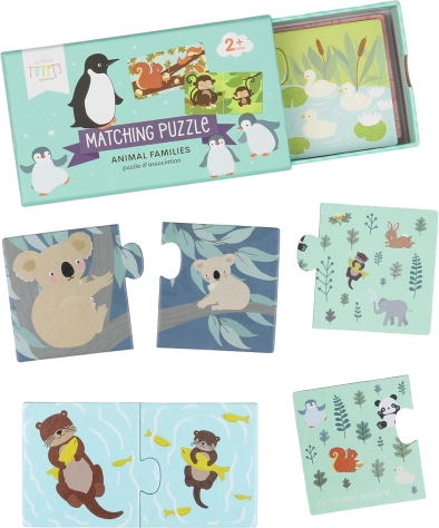 Koppelpuzzel voor tellen – eenhoorns – Dieren