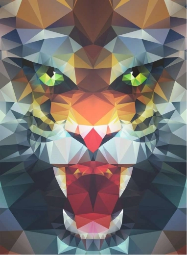Puzzel Polygone Leeuw 500 Stukjes Ravensburger