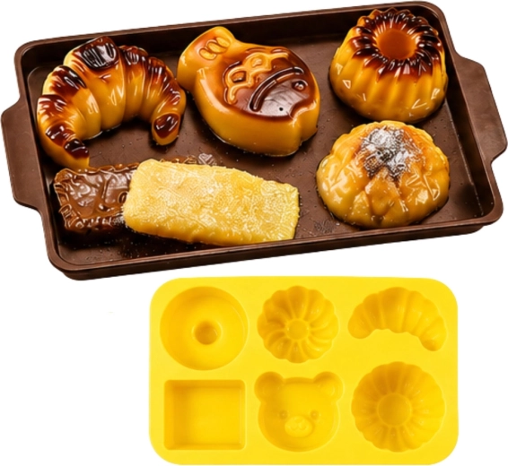 6 detailed shapes in one silicone mold