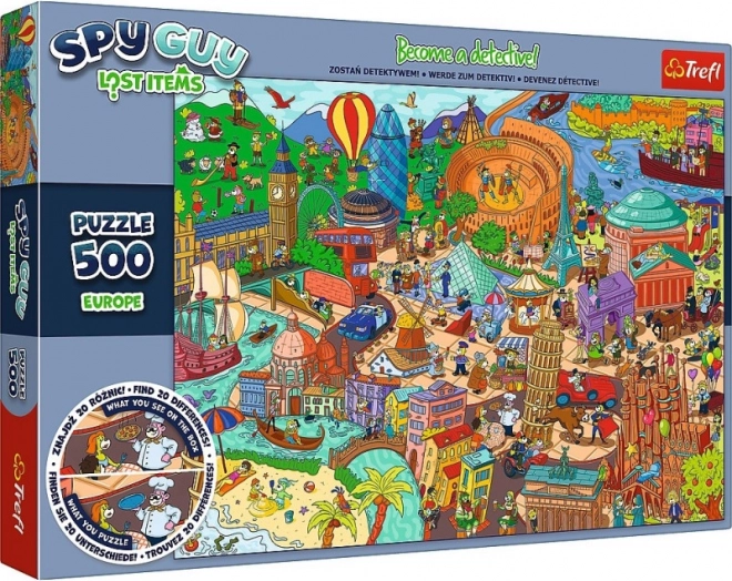 Puzzel 500 stukjes Spy Guy Lost Items Europa