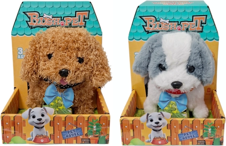 Interactive plush puppy with movement and sounds