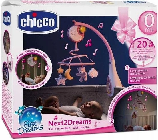 3-in-1: mobile, night light and hanging toy