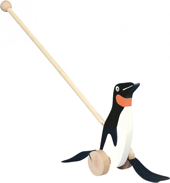 Bino Penguin on Stick Black and White