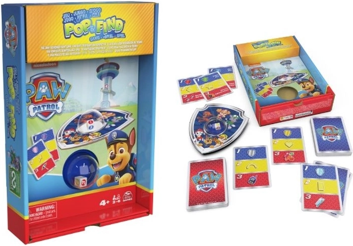 Spin Master Paw Patrol Pop & Find card game – hunt for the target