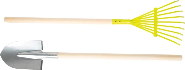 Praktische Werkzeuge mit Holzgriffen