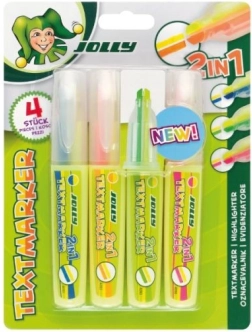 Tweekleurige tekstmarkers - set van 4 stuks