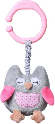 BabyOno vibrating hanging toy owl Sofia pink