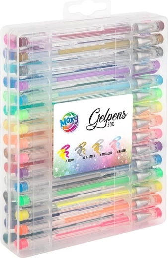 Moxy Set Gelstifte im Box, 30 Farben