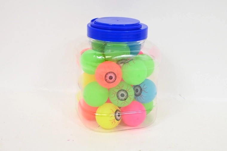 Balle en caoutchouc « œil » (26 pcs en bocal)