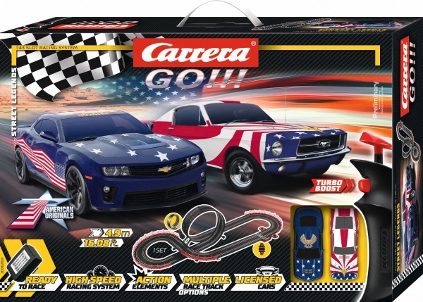 Carrera GO Street Legends Slot Car Track 1:43 with Loop and American Muscle Cars
