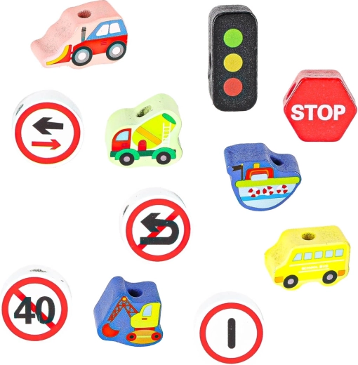 Educational play with a traffic theme