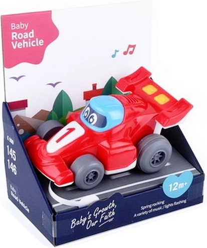 Racing car toy for little ones with sounds and lights