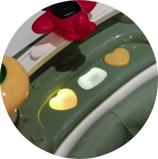 Interactive panel with lights and music