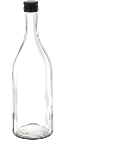 Bouteille BDR 500 ml avec bouchon à vis Ø 25 (8 pcs)