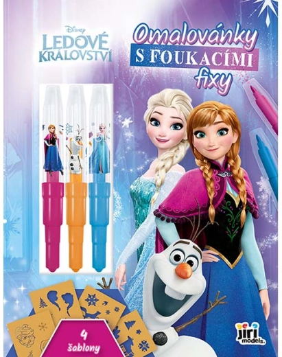 Coloring Book with Blow Pens Frozen