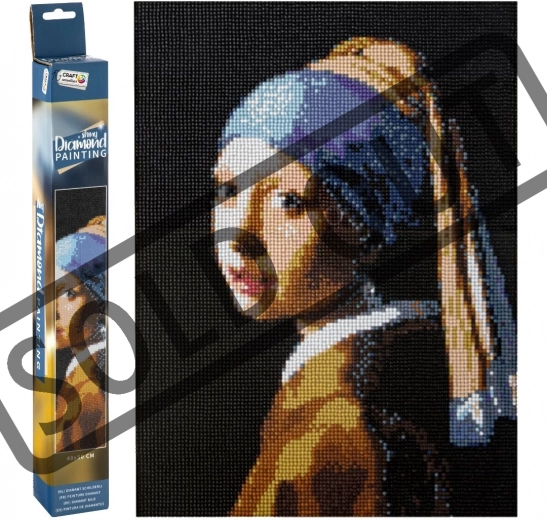 Diamant schilderen GRAFIX – Meisje met de parel 40 × 50 cm