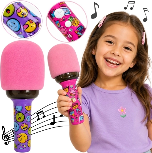 Woopie wireless karaoke microphone with Bluetooth speaker and LED lighting for kids