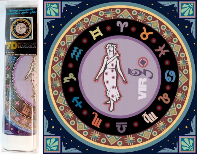 Diamantschilderen 7D Maagd 30x30 cm