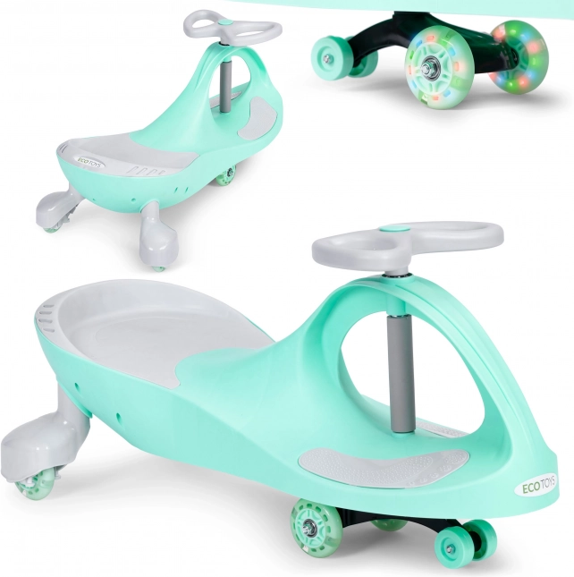 Draisienne wiggle car avec roues LED vert ECOTOYS