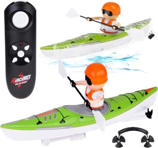 illuminated RC kayak with rower for kids