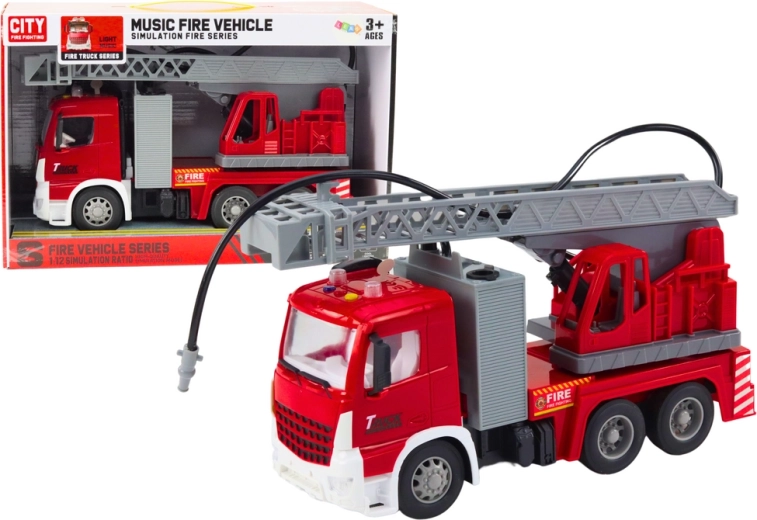 Fire Truck with Extendable Ladder, Lights and Sounds