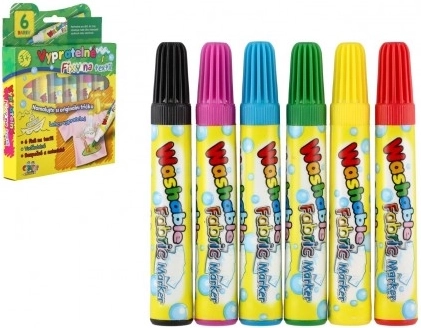 CREATOYS washable fabric markers, 6 pcs