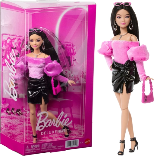 Mattel Barbie Deluxe Style fashion doll in pink and black with accessories