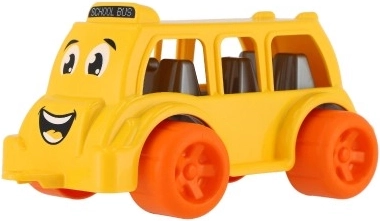 Bright colors and friendly face