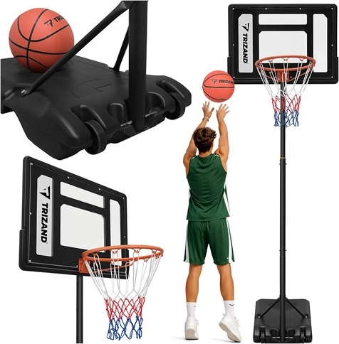 TRIZAND Portable Basketball Hoop with Adjustable Height 259 cm
