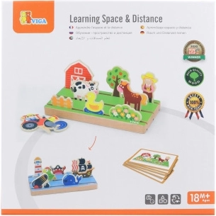 Viga Holz Lernpuzzle Lernen über Entfernungen 2-in-1