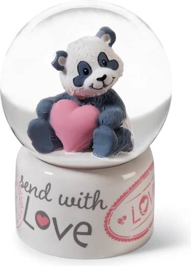 Cute Panda Love with a pink heart