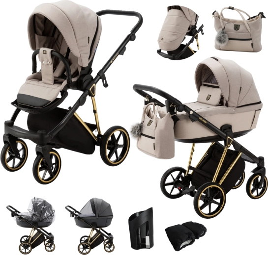 Adamex Belissa Special Edition poussette combinée beige/or