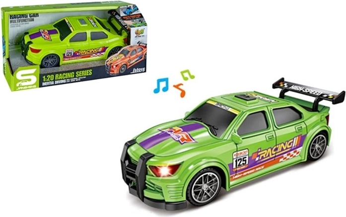 Voiture de sport avec lumière et son